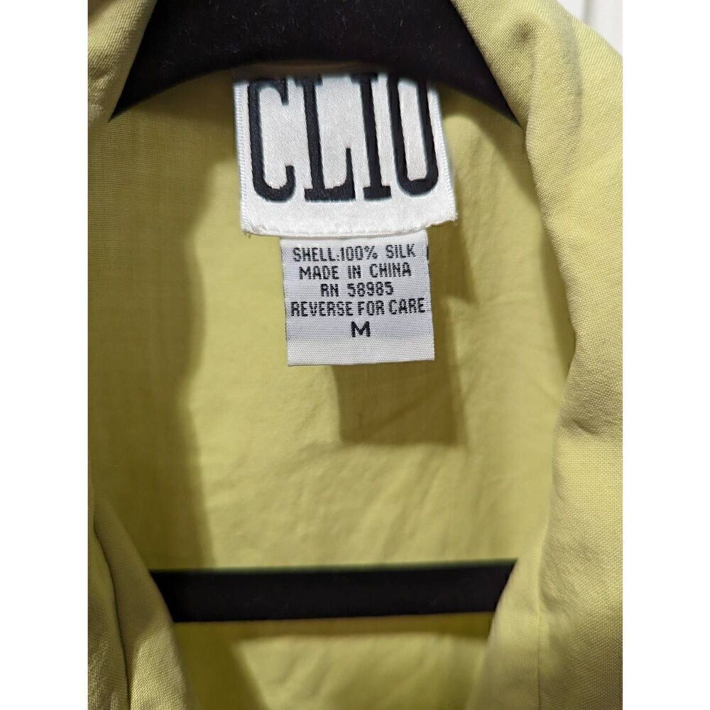 CLIO button up blouse silk Medium - Picture 3 of 6